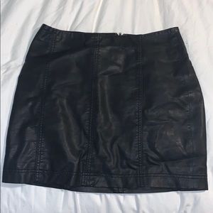 Free People leather skirt